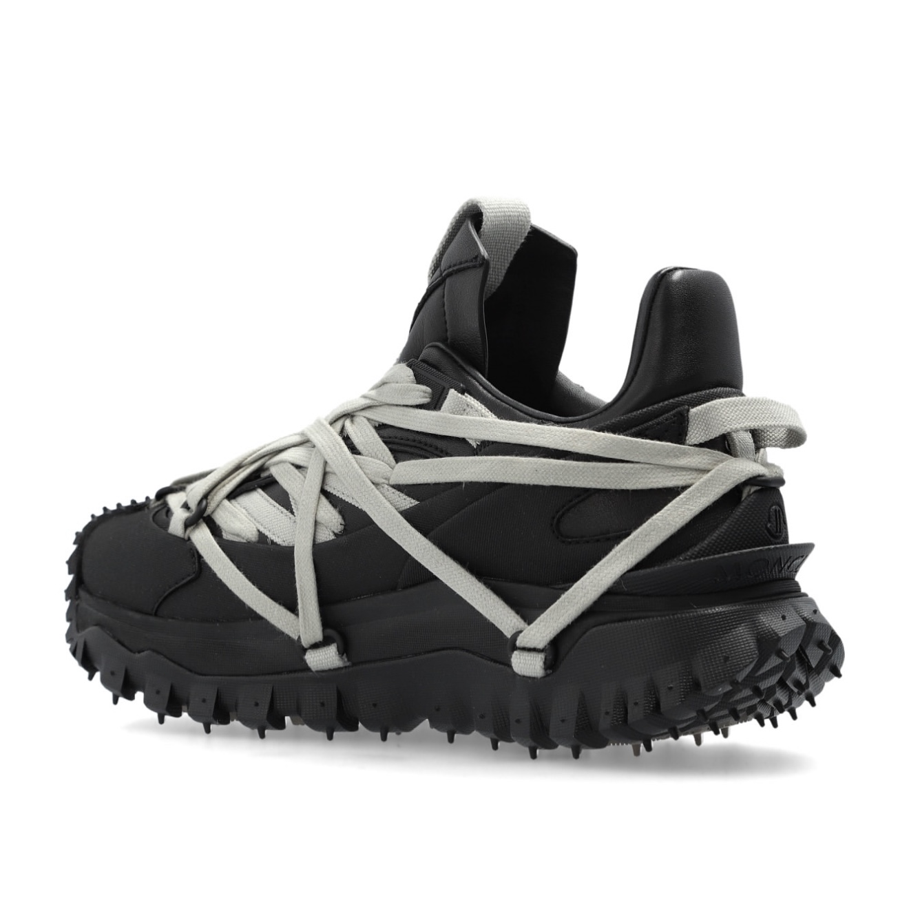 Moncler x Rick Owens Trailgrip Megalace Leather Sneakers Black - 24FW 착용 스타일 - 4