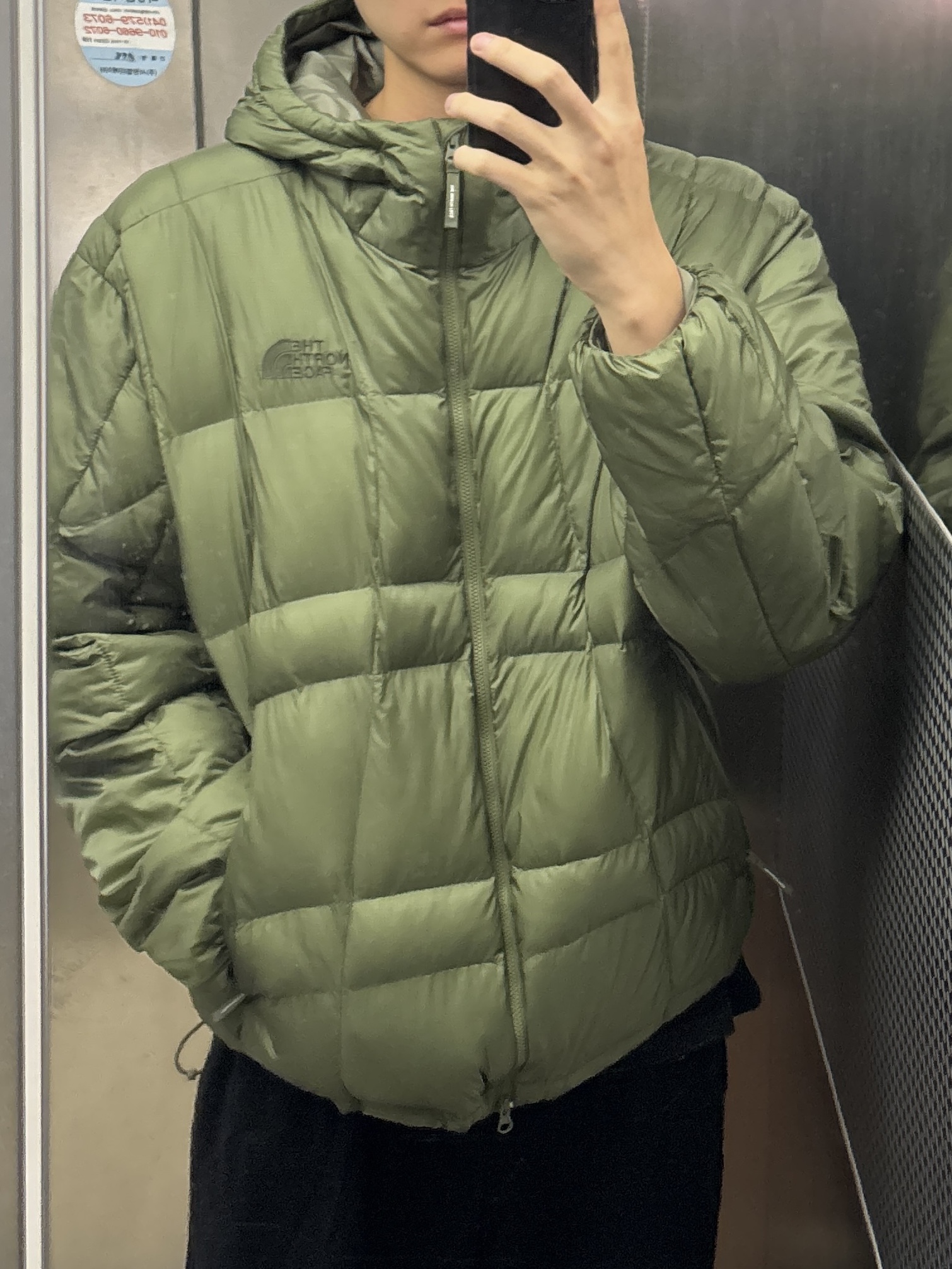 The North Face White Label Wave LT On Ball Jacket Khaki 착용 스타일 - 1