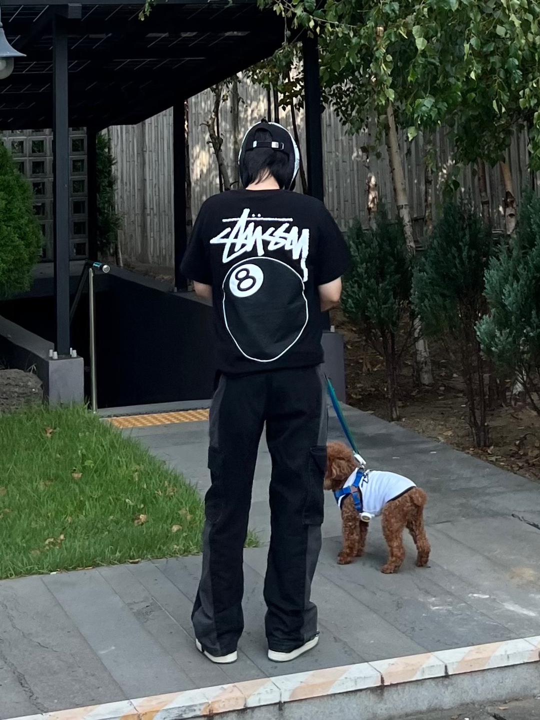 Stussy 8 Ball Pigment Dyed T-Shirt Black - 22SS 착용 스타일 - 4