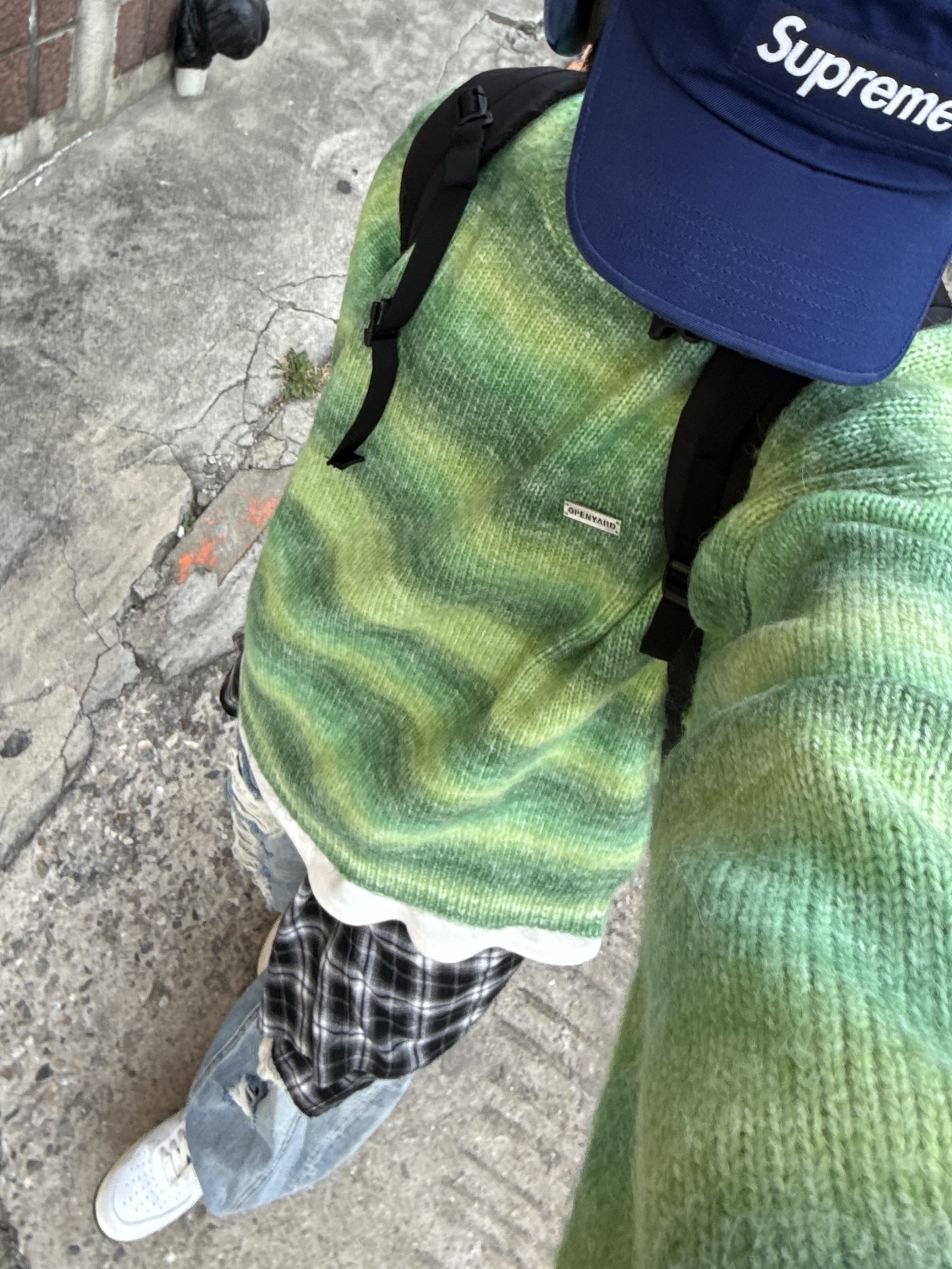 Nike Air Force 1 '07 LV8 Varsity White Pine Green, Supreme Backpack Black - 23FW 착용 스타일 - 6