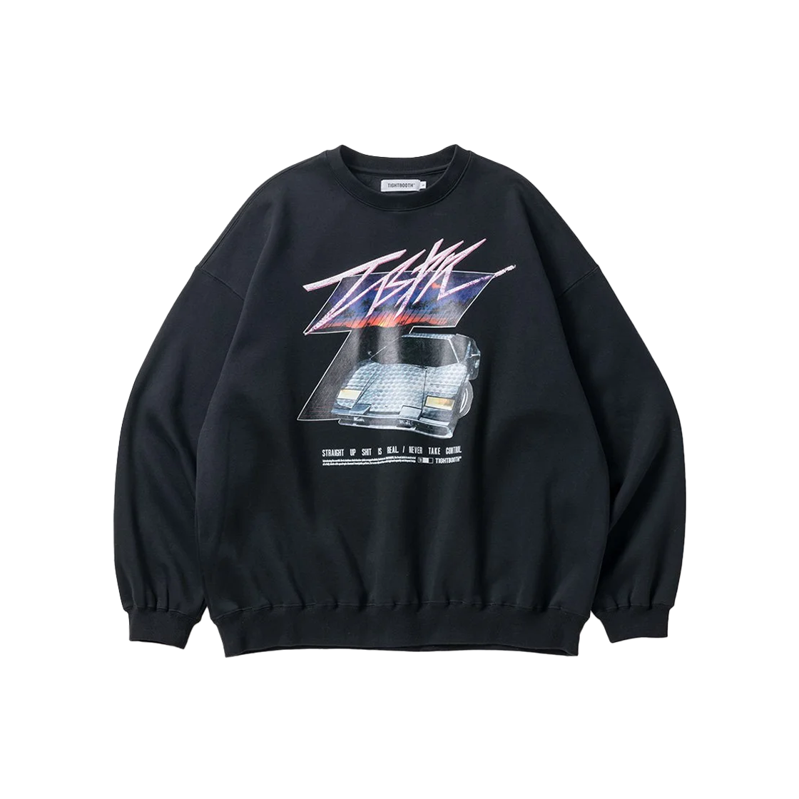 타이트부스 이니셜 T 크루 스웨트 셔츠 블랙 - 24FW(Tightbooth Initial T Crew Sweat Shirt Black - 24FW)