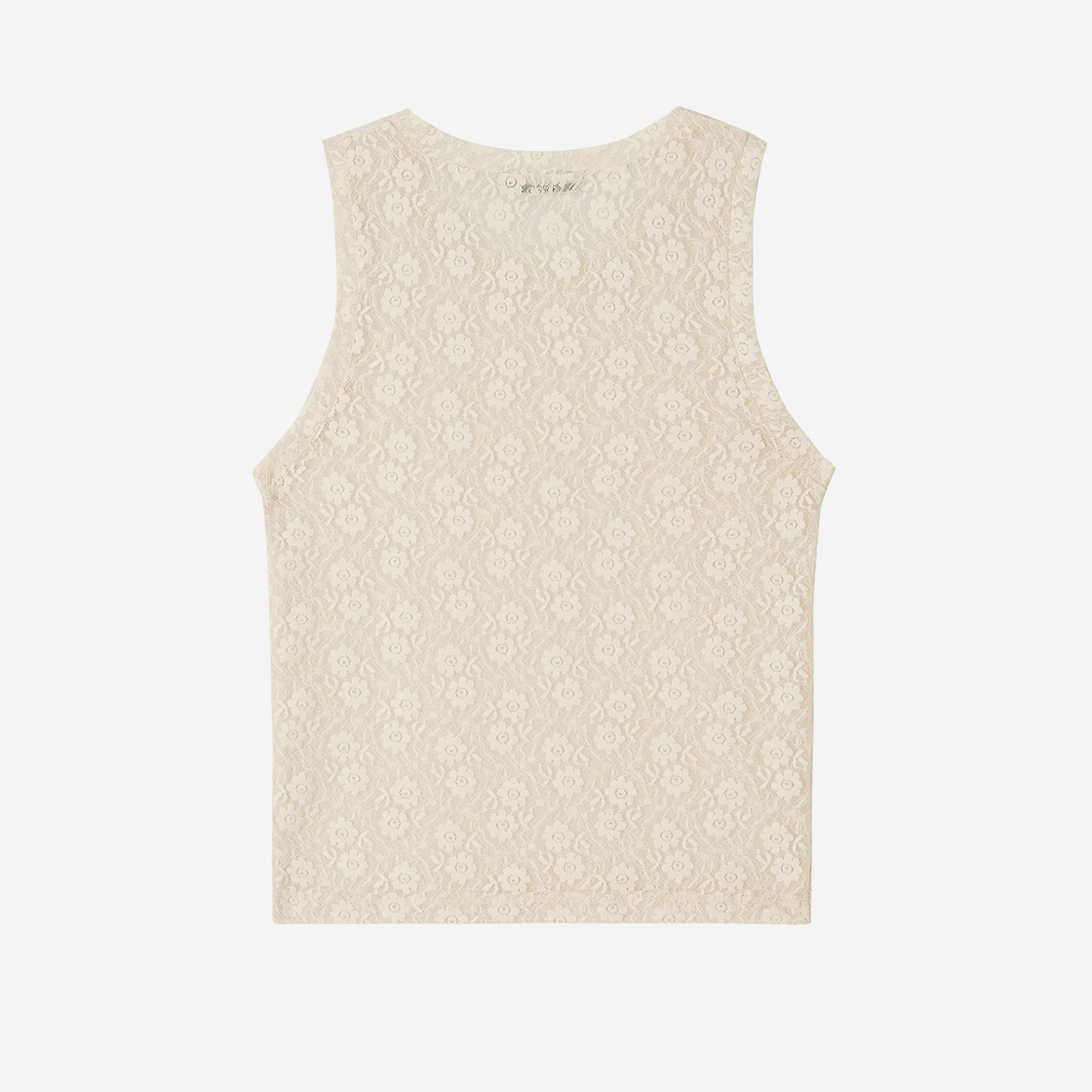 지지지 플로럴 레이스 탑 크림 베이지(zeezeezee Floral Fitted Top Cream Beige) - 2