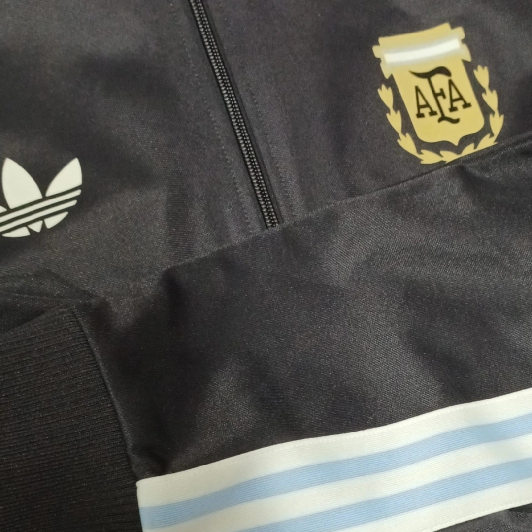Adidas Argentina Beckenbauer Track Top Utility Black - KR Sizing 착용 스타일