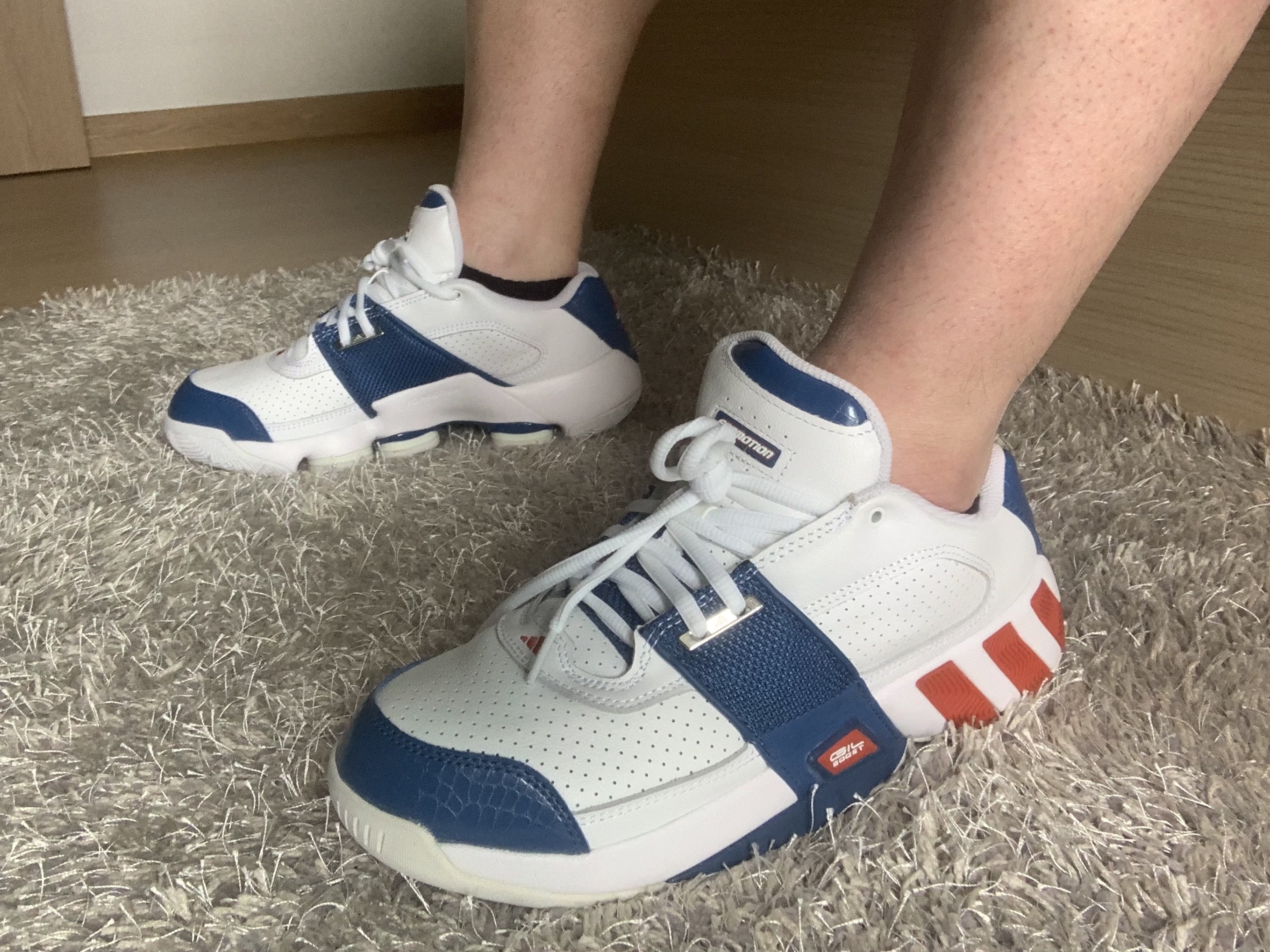 Adidas Agent Gil Restomod Cloud White Dark Marine 착용 스타일