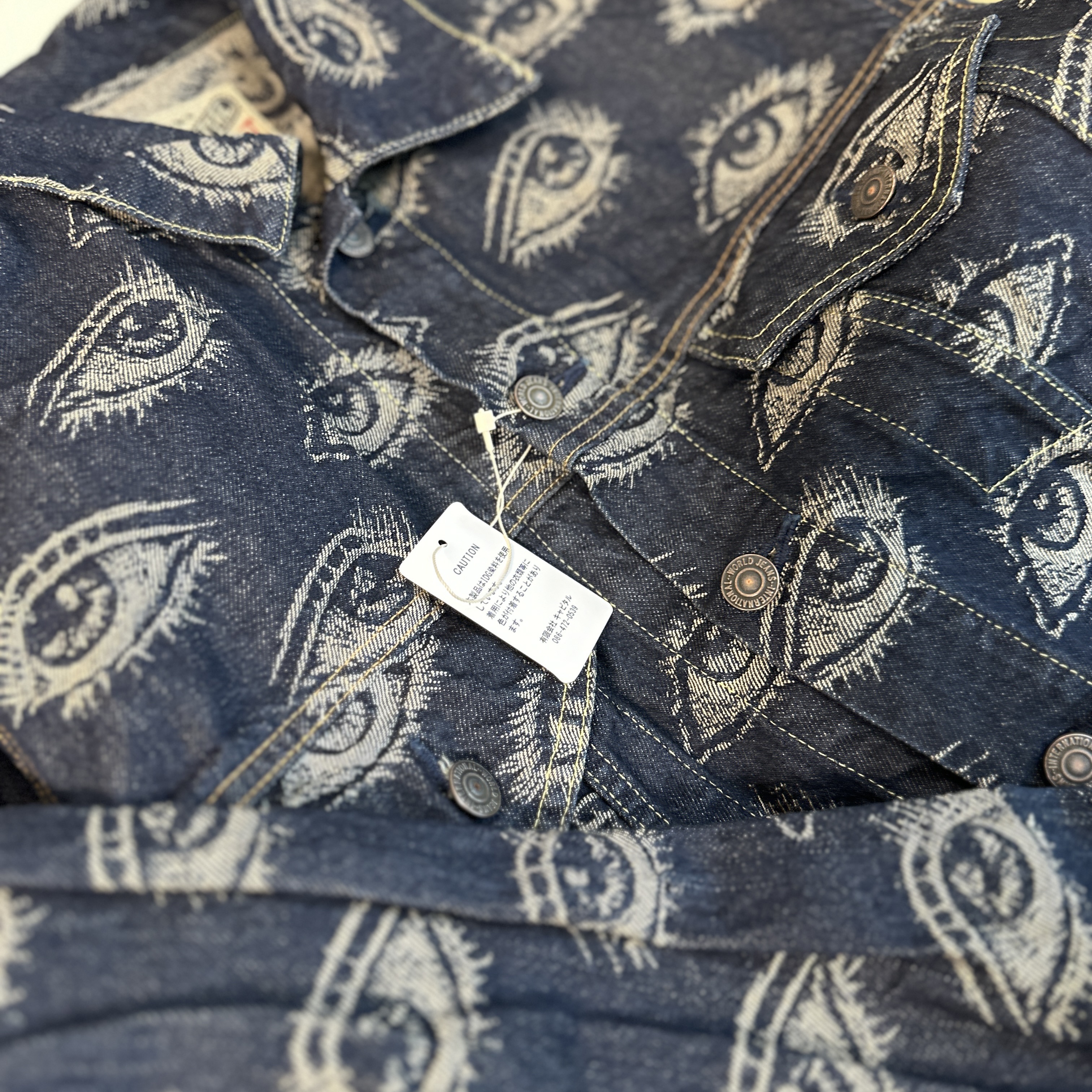 Kapital 12 oz. Speakeasy Denim 3rd Jacket Indigo 착용 스타일 - 4