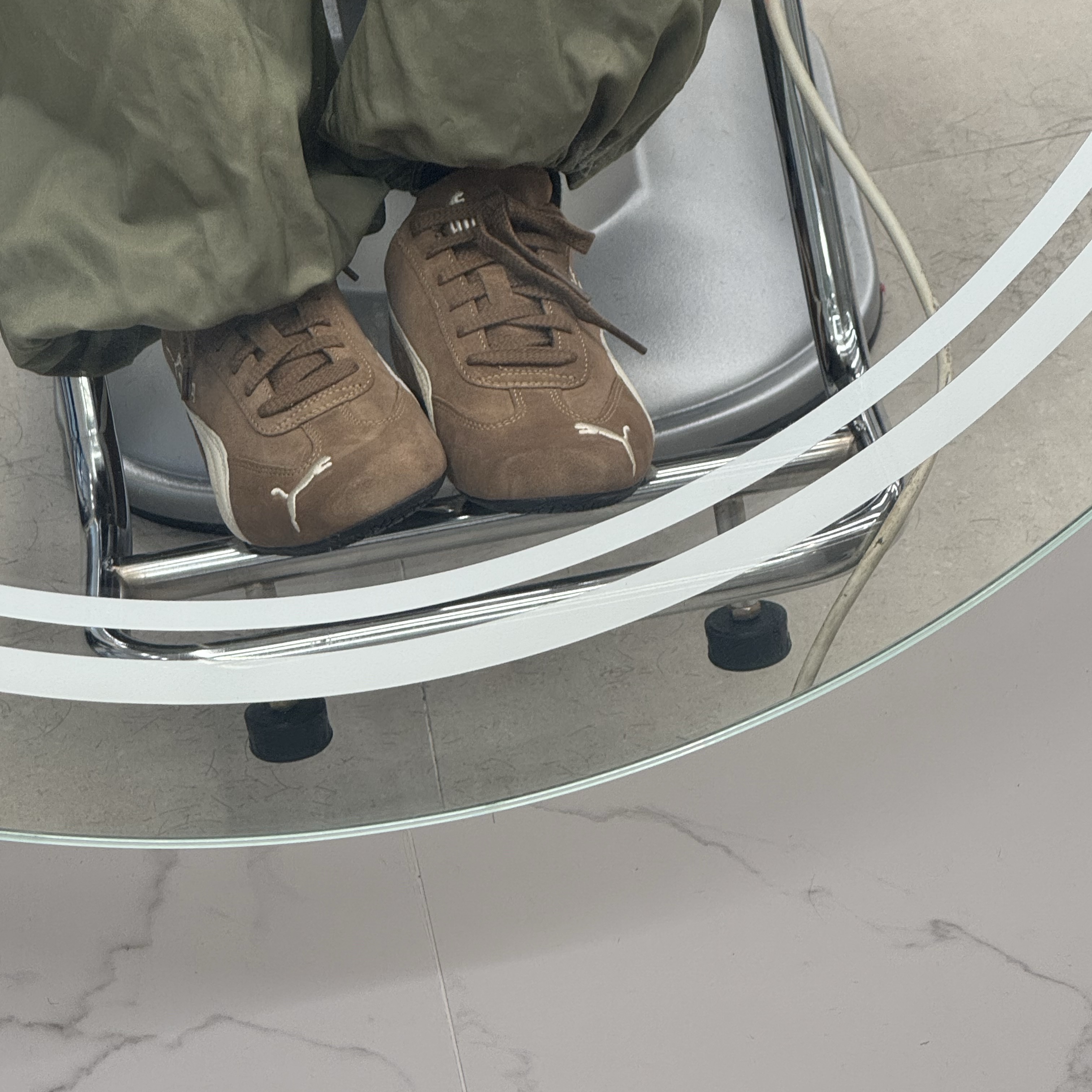 Puma Speedcat Archive Haute Coffee Frosted Ivory 착용 스타일 - 2