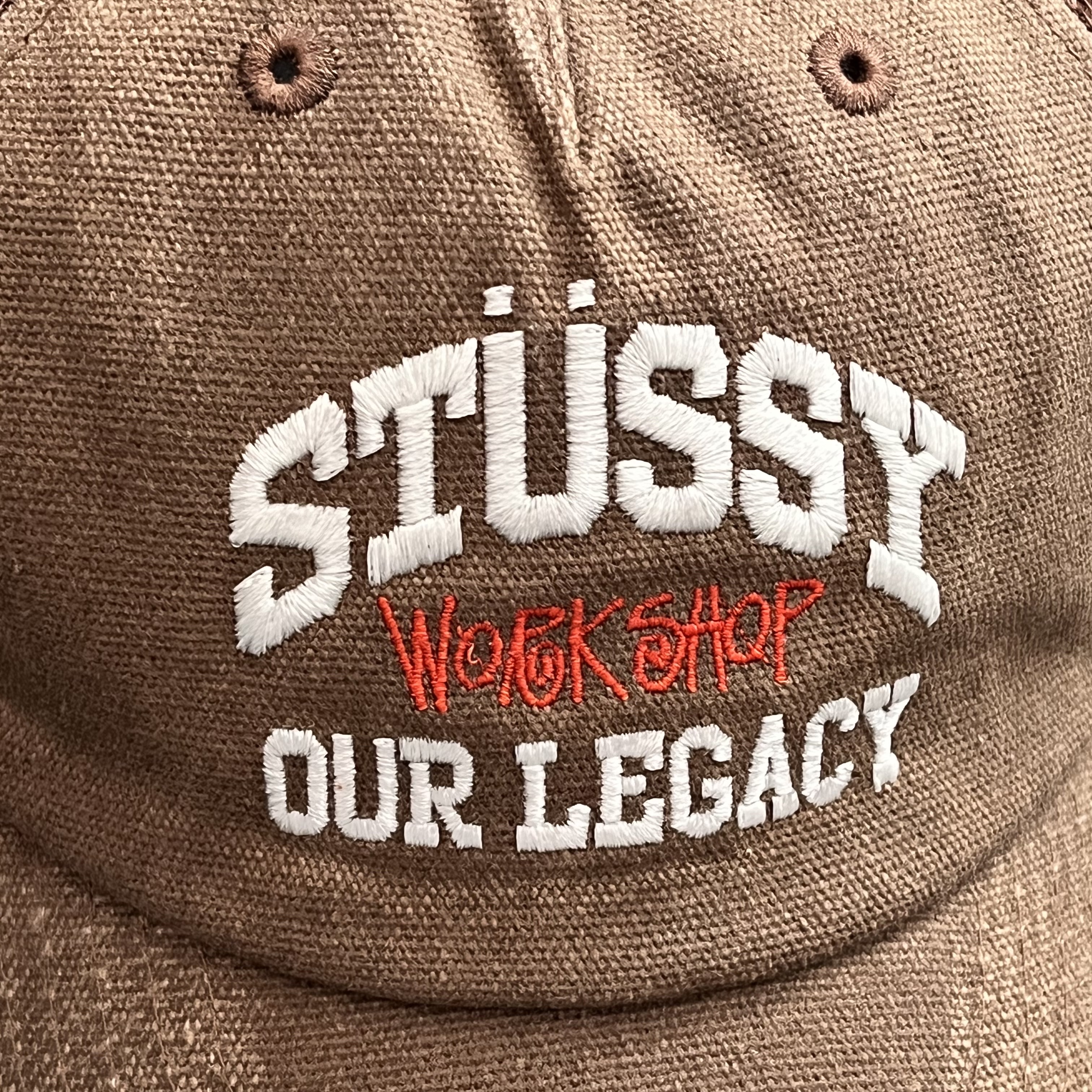 Stussy x Our Legacy Work Shop Low Profile Trucker Cap Brown 착용 스타일