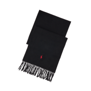 [20% 적립] Polo Ralph Lauren Signature Pony Wool Blend Scarf Black - 24FW