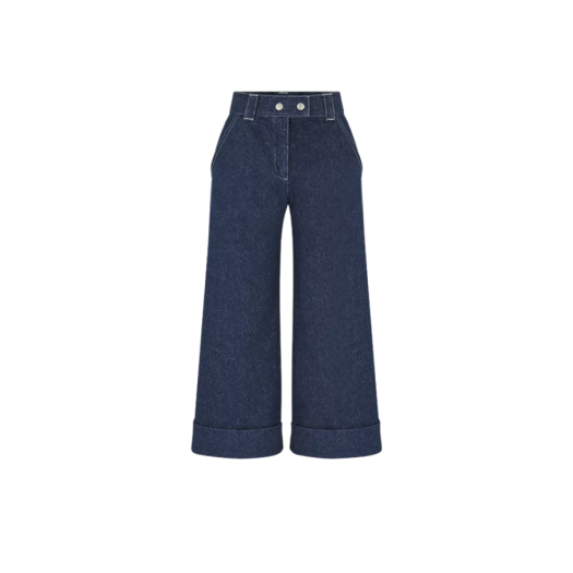 (Kids) Dior Cotton Denim Loose-Fit Jeans Navy Blue