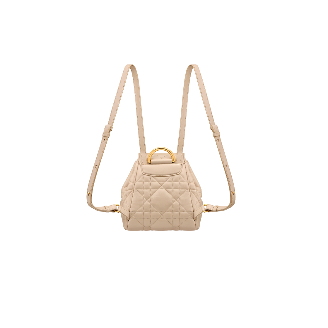 ◆Dior◆ Small Dior Caro Backpack Powder Beige Macrocannage Small Dior Caro Backpack Powder Beige Macrocannage Lambskin