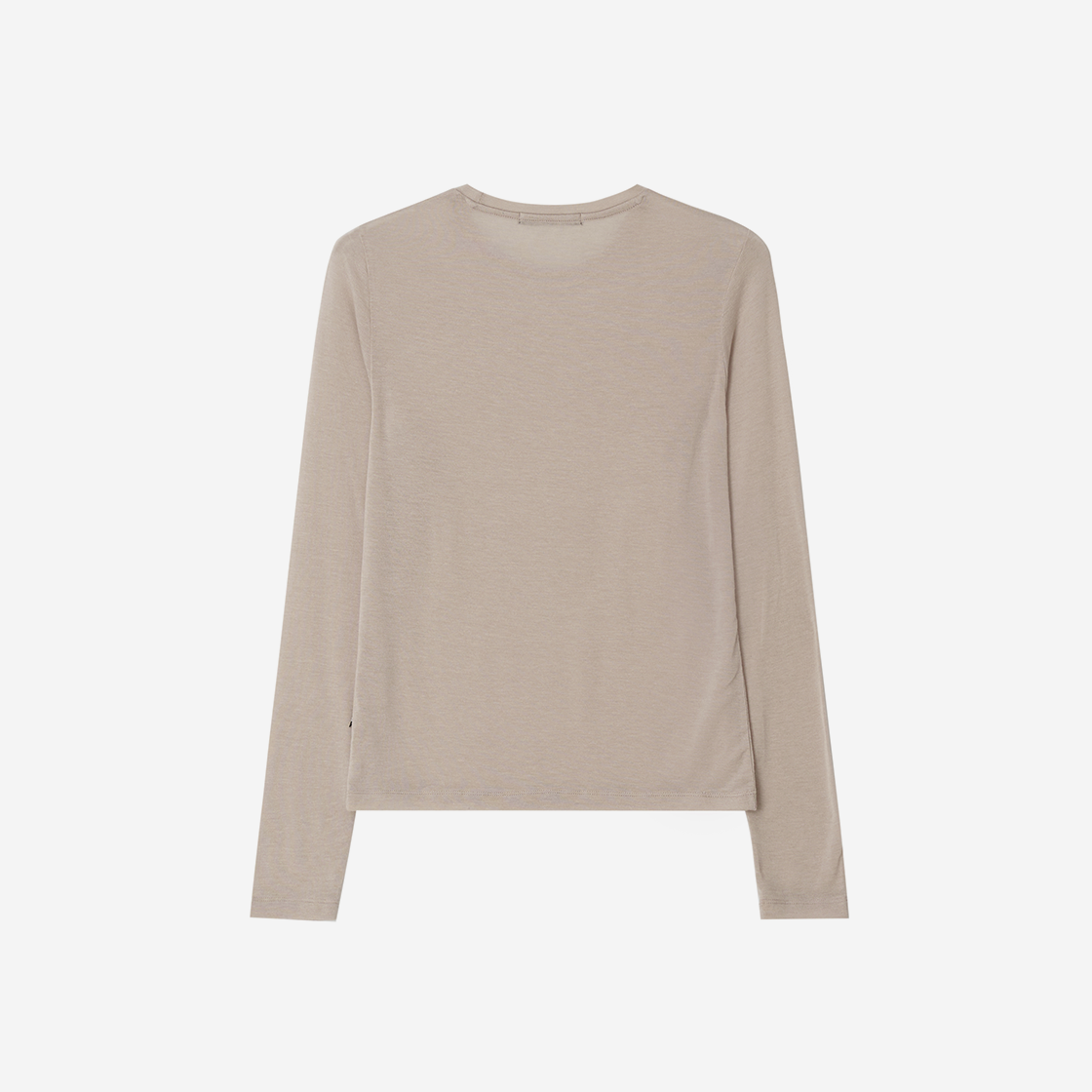 지지지 소프트 롱 슬리브 티셔츠 베이지 그레이(zeezeezee Soft Long Sleeve T-Shirt Beige Grey) - 2