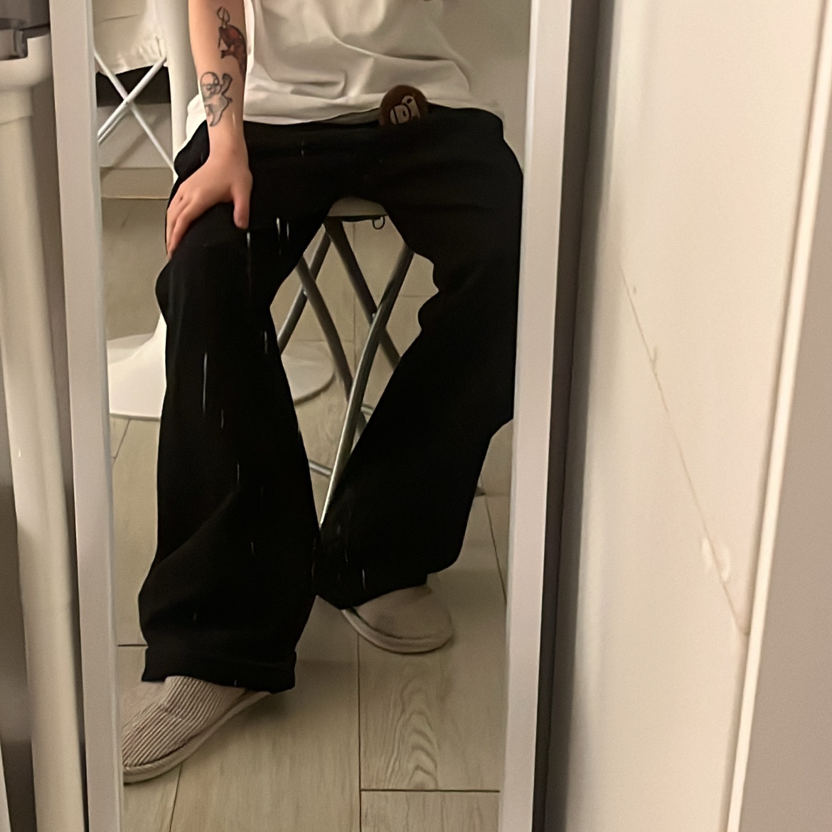 Stussy Basic Stussy T-Shirt White 2024, 2025, Diesel Dx1469 Stainless Steel Chain Bracelet Silver Black 착용 스타일 - 2
