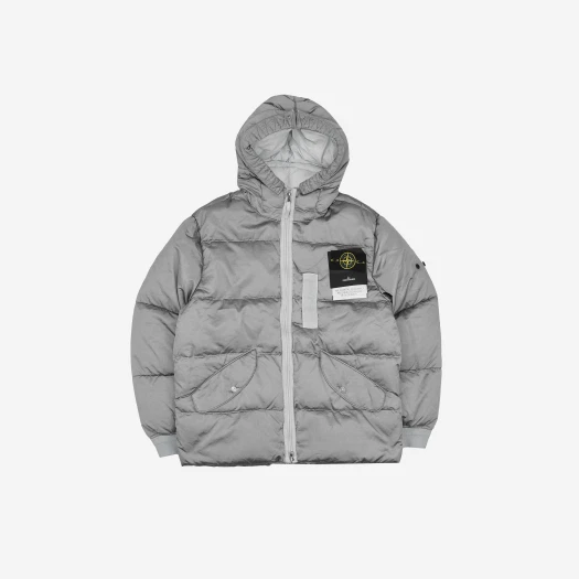 스톤 아일랜드 43619 나일론 메탈 에코닐 재생 나일론 다운 자켓 라이트 그레이 - 22FW | Stone Island | KREAM Stone... 