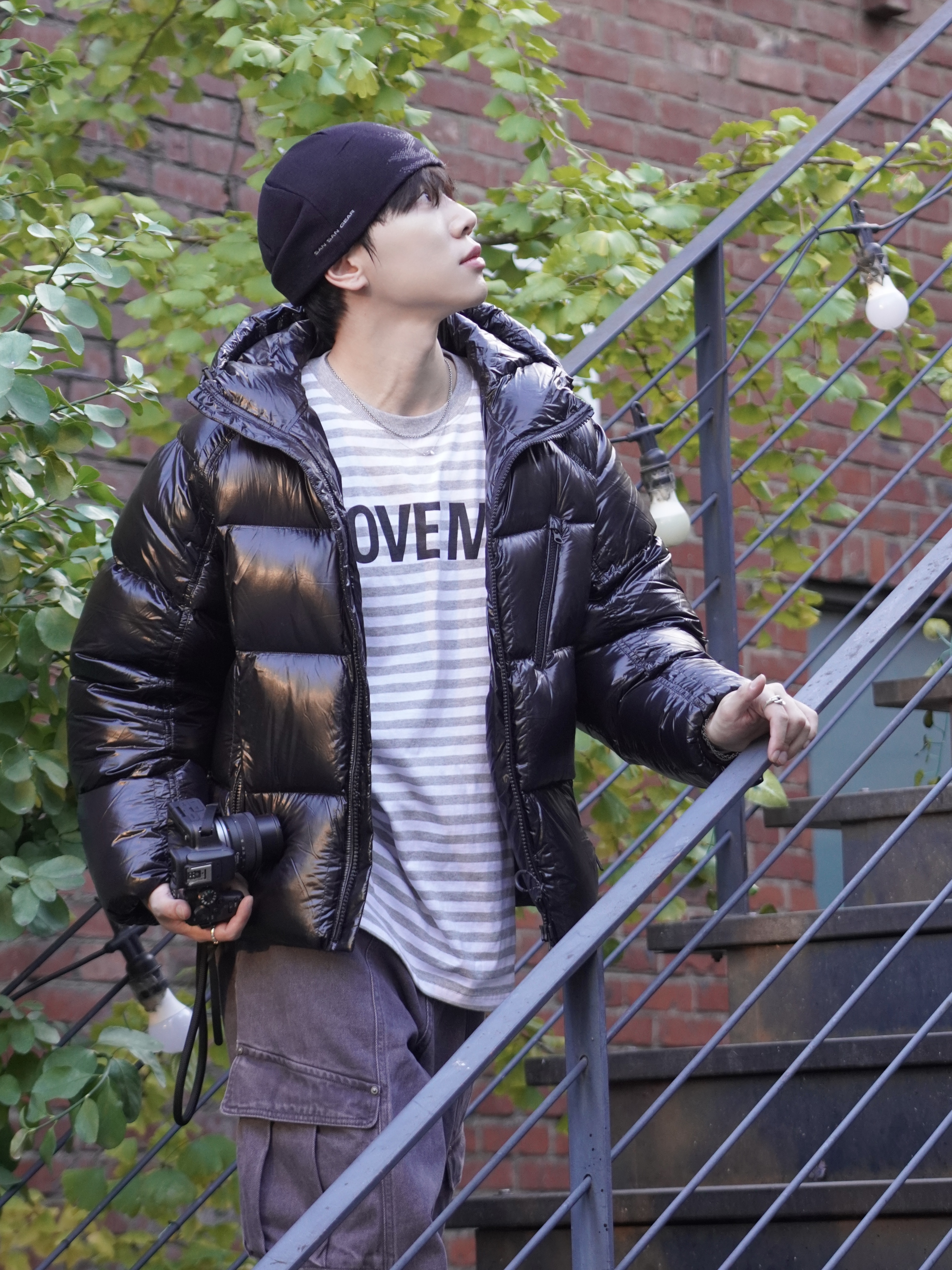 Sansan Gear Logo Beanie Black - 23FW, [KREAM 단독] Ballute Curved Cargo Cutting Line Pants 착용 스타일 - 1