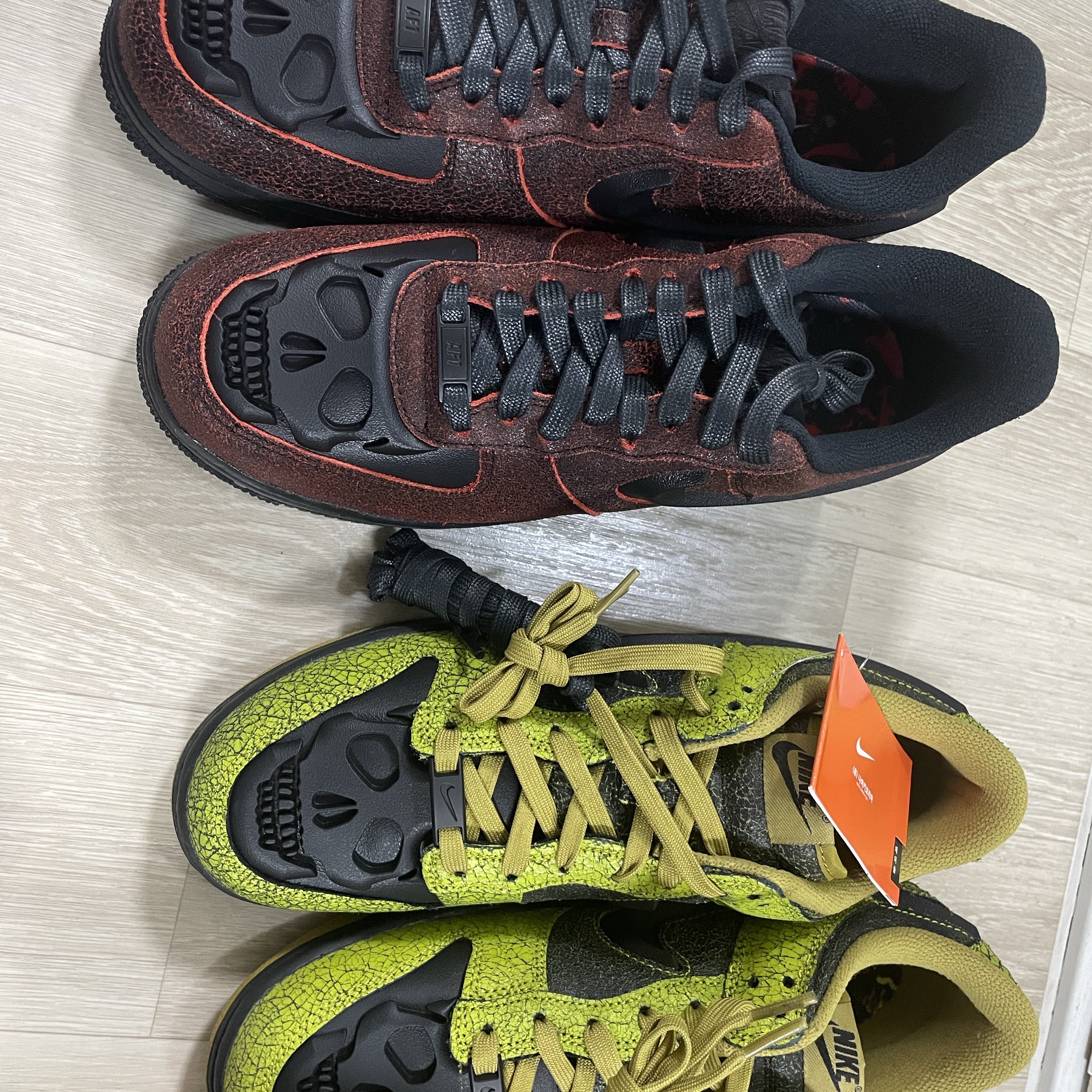 Nike Dunk Low Retro QS Halloween, Nike Air Force 1 Retro QS Halloween 착용 스타일