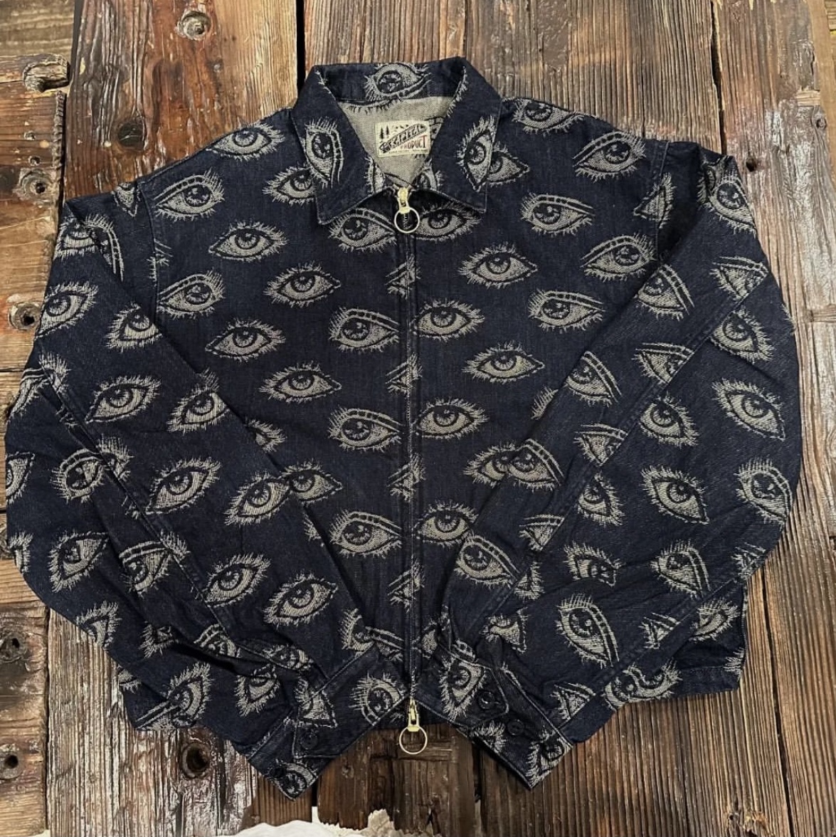 (W) Kapital 12 oz. Speakeasy Denim Drizzler Jacket L's Black 착용 스타일 - 1