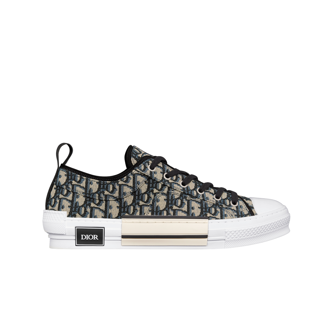 디올 B23 로우탑 스니커즈 디올 오블리크 자카드 베이지 블랙(Dior B23 Low-Top Sneakers Dior Oblique Jacquard Beige Black)