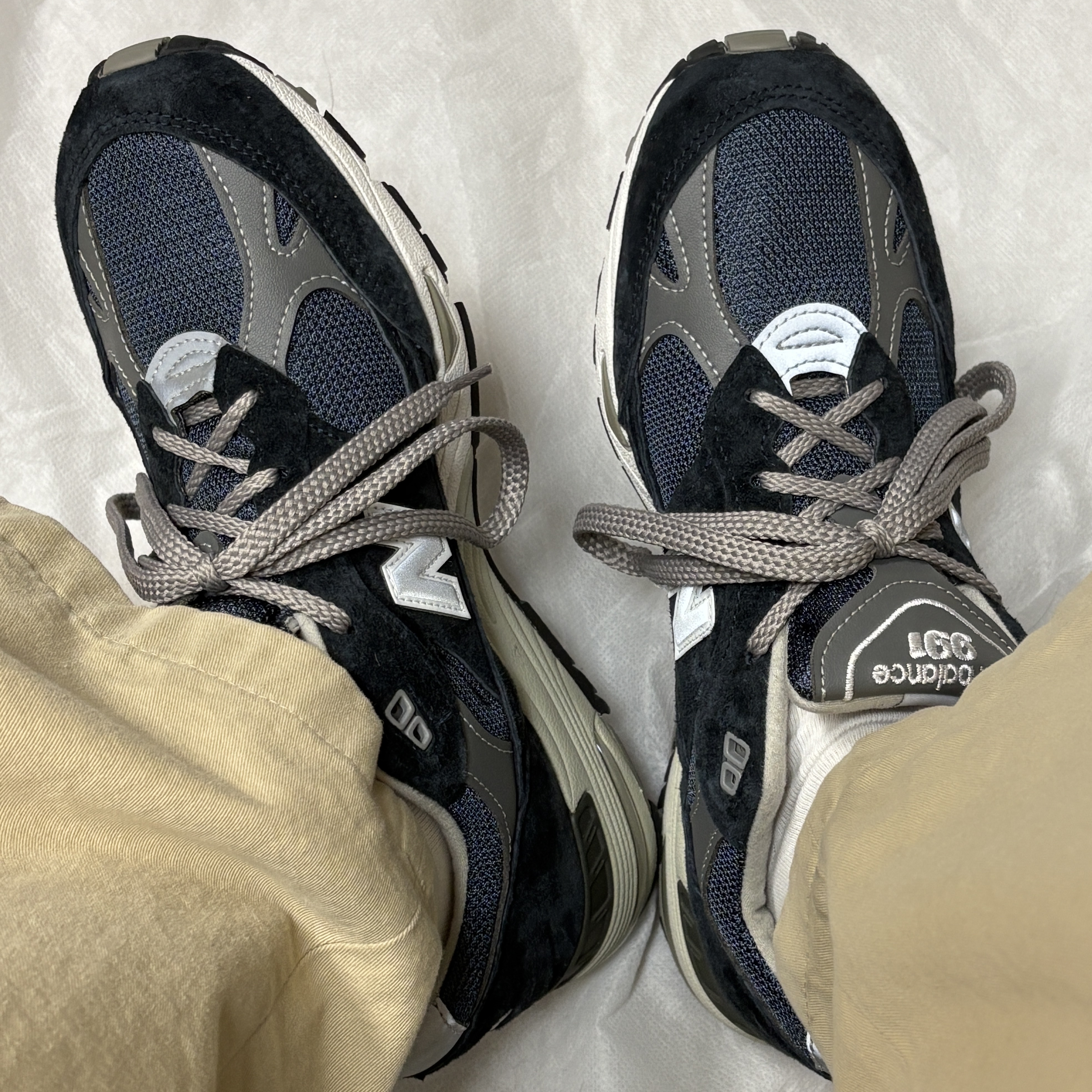 (W) New Balance 991 Made in UK Navy 착용 스타일