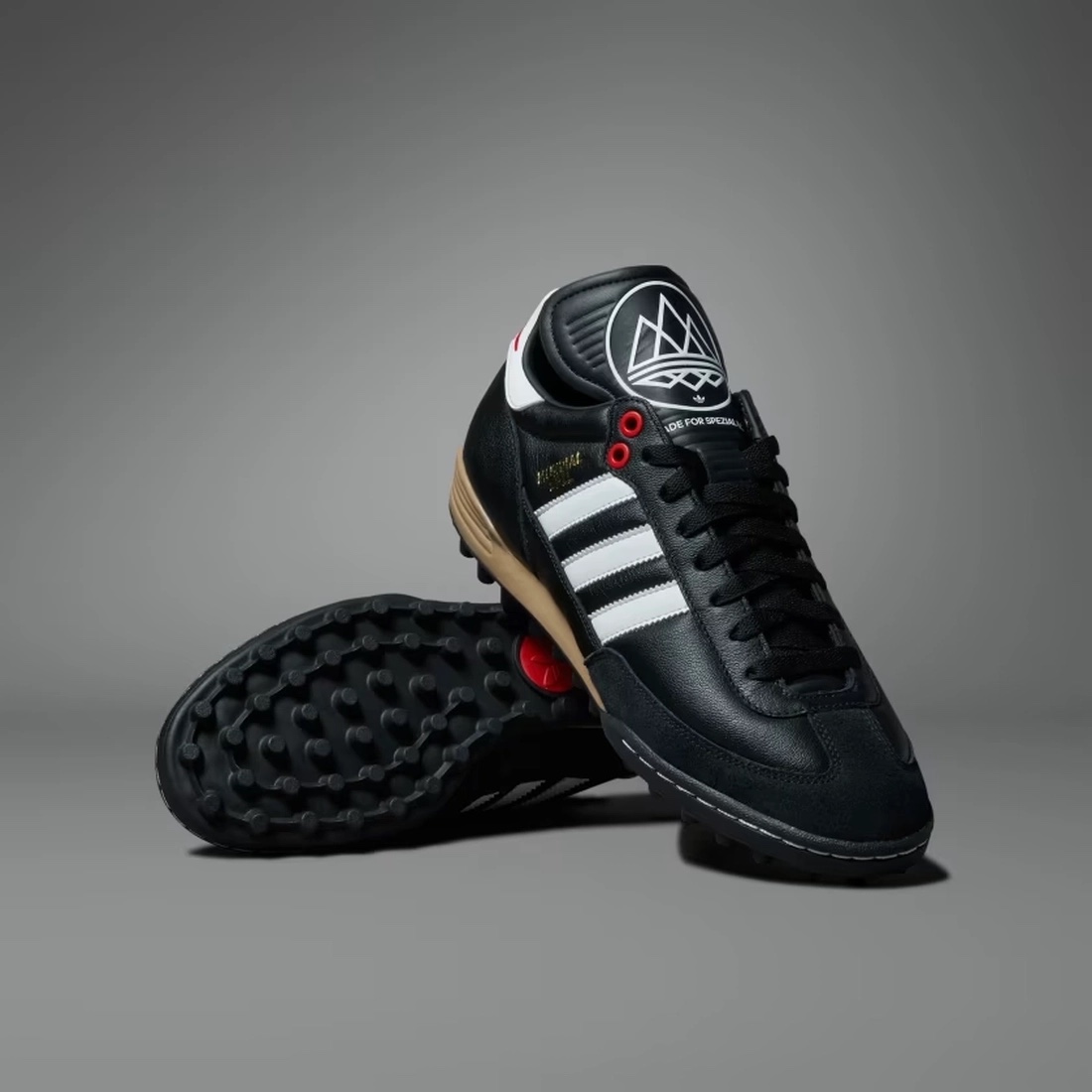 Adidas Mundial Team Spezial FC TF Core Black Cloud White 착용 스타일 - 5
