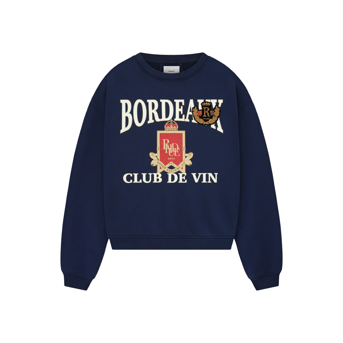 루드 보르도 크루넥 네이비 - 24FW(Rhude Bordeaux Crewneck Navy - 24FW)