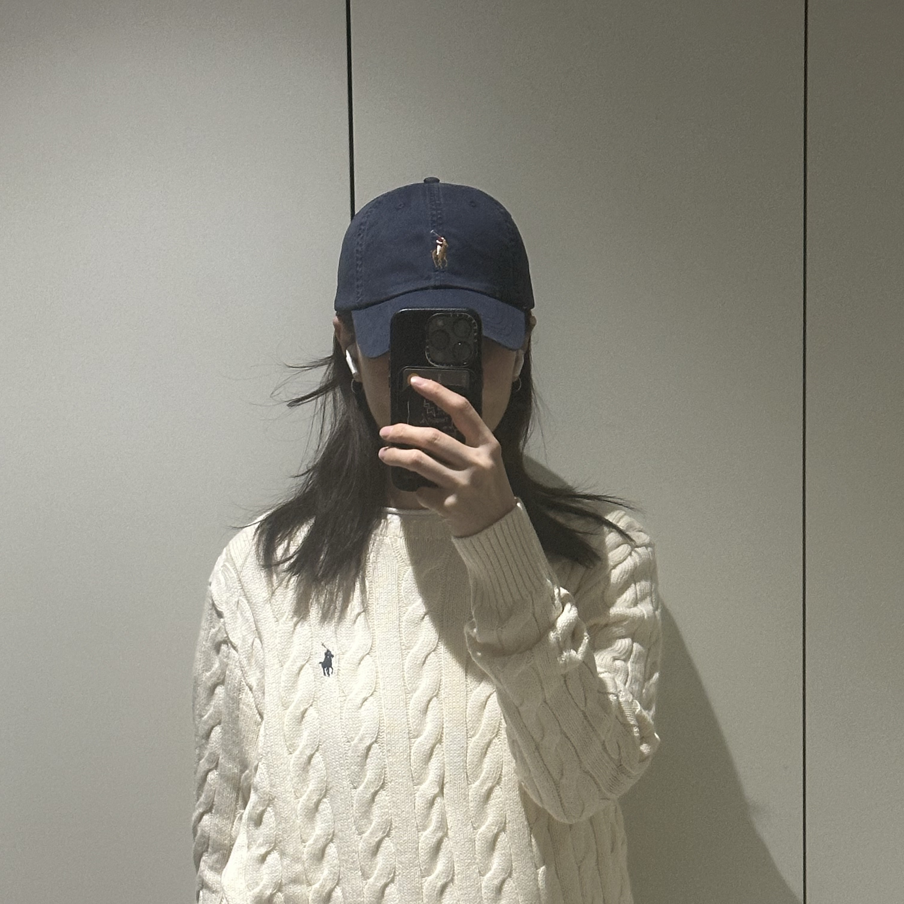 [20% 적립] Polo Ralph Lauren Cable Knit Cotton Sweater Natural, [30% 적립] Polo Ralph Lauren Stretch Cotton Twill Ball Cap Nautical Ink - 24FW 착용 스타일