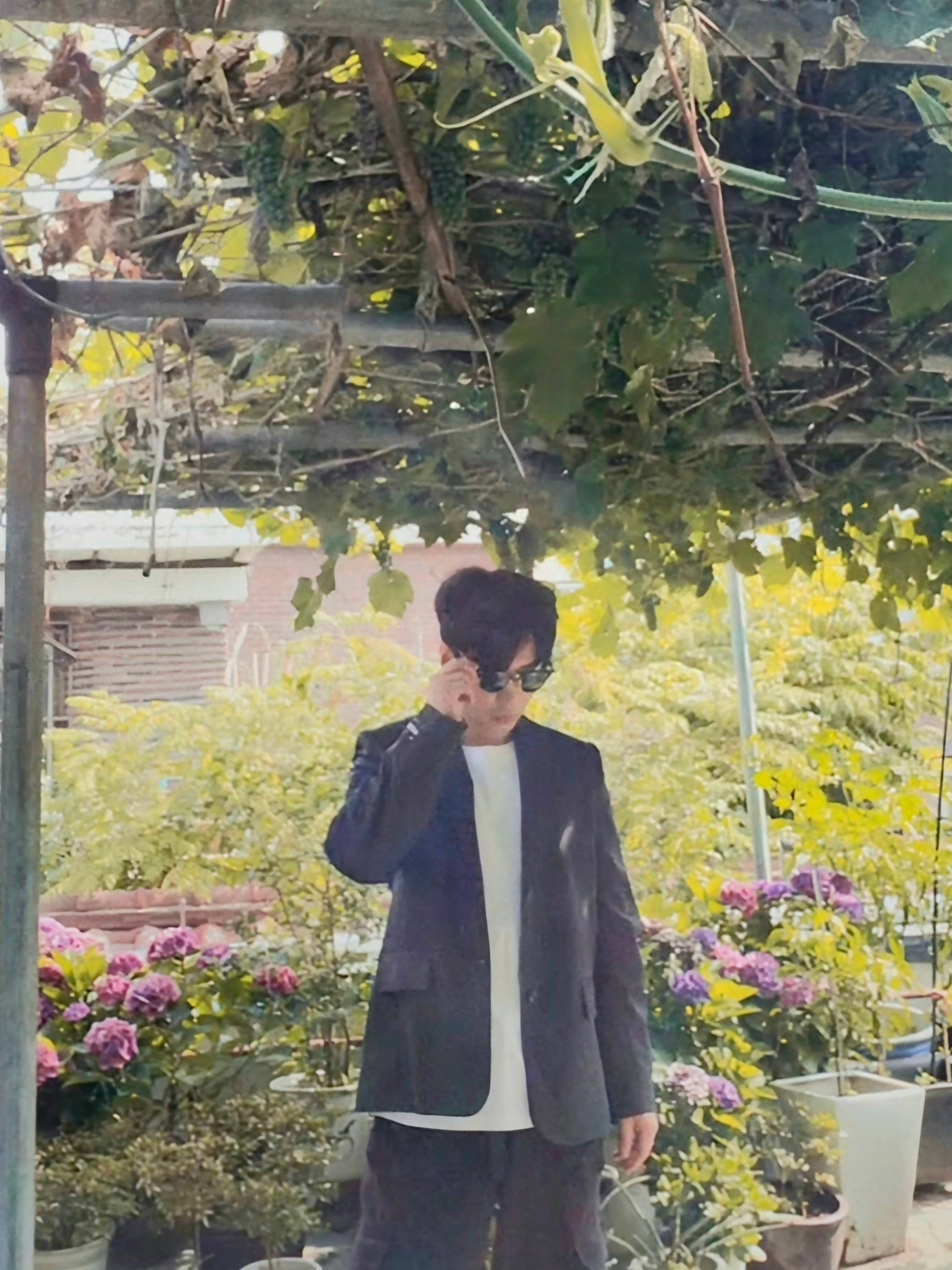 Zara x Ader Error Oversize Blazer Black 착용 스타일 - 2