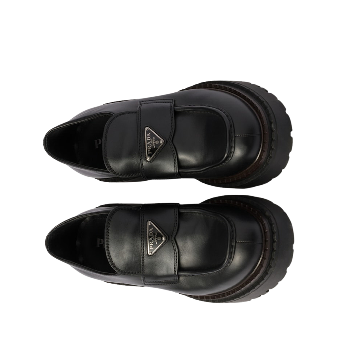 프라다 더블 초콜렛 레더 로퍼 블랙(Prada Double Chocolate leather loafers Black) - 2
