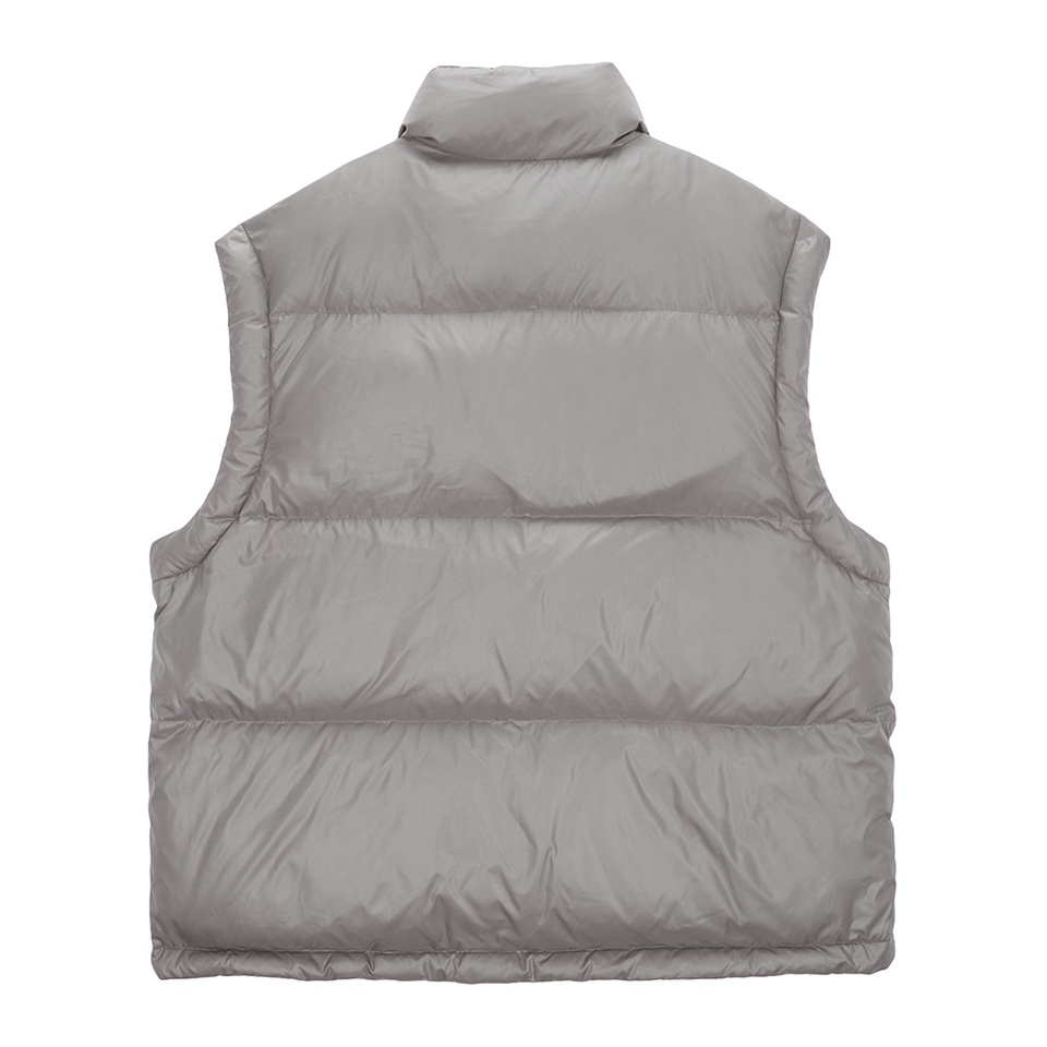 (W) Matin Kim Folded Pocket Down Vest Beige 착용 스타일 - 3