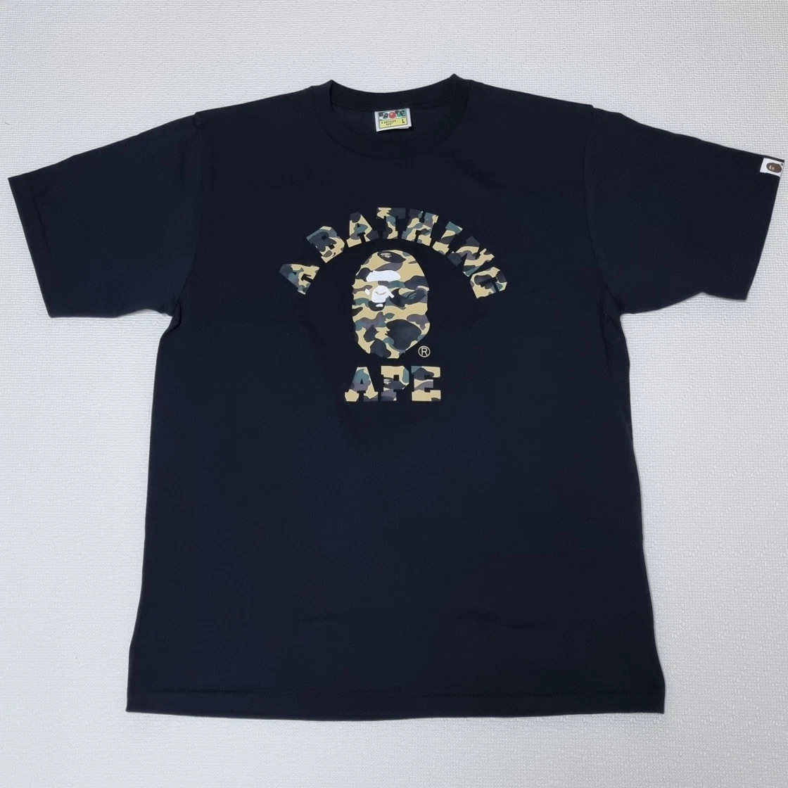 베이프 퍼스트 카모 컬리지 티셔츠 블랙 옐로우 | BAPE | KREAM KREAM | 한정판 거래의 FLEX
