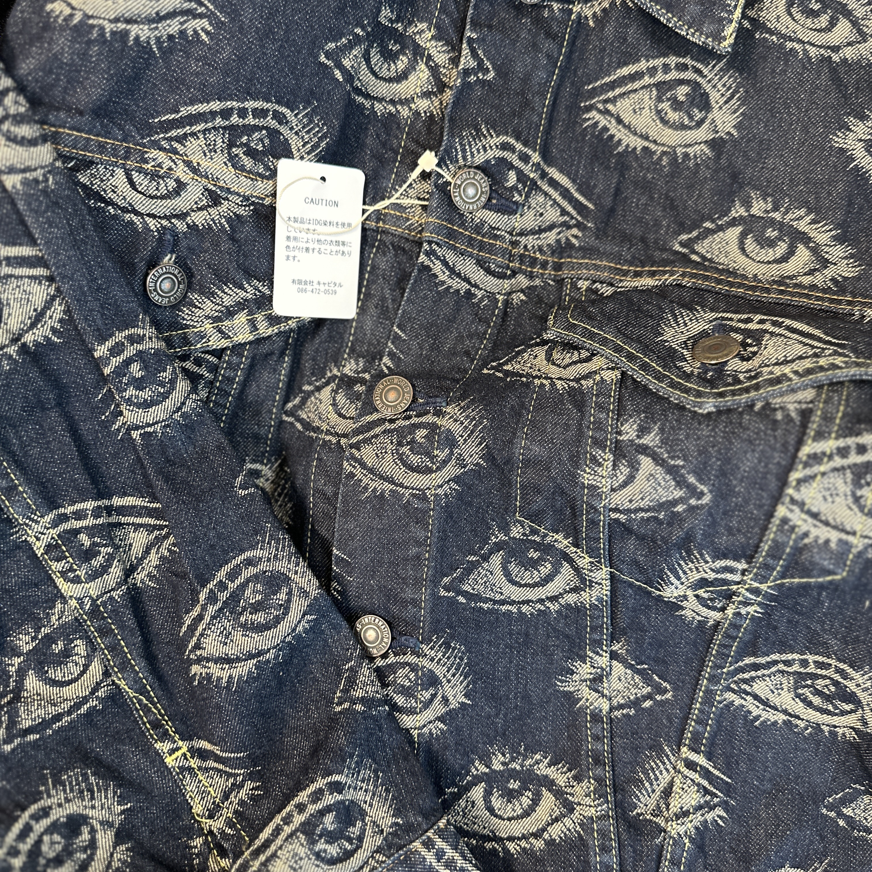 Kapital 12 oz. Speakeasy Denim 3rd Jacket Indigo 착용 스타일 - 5