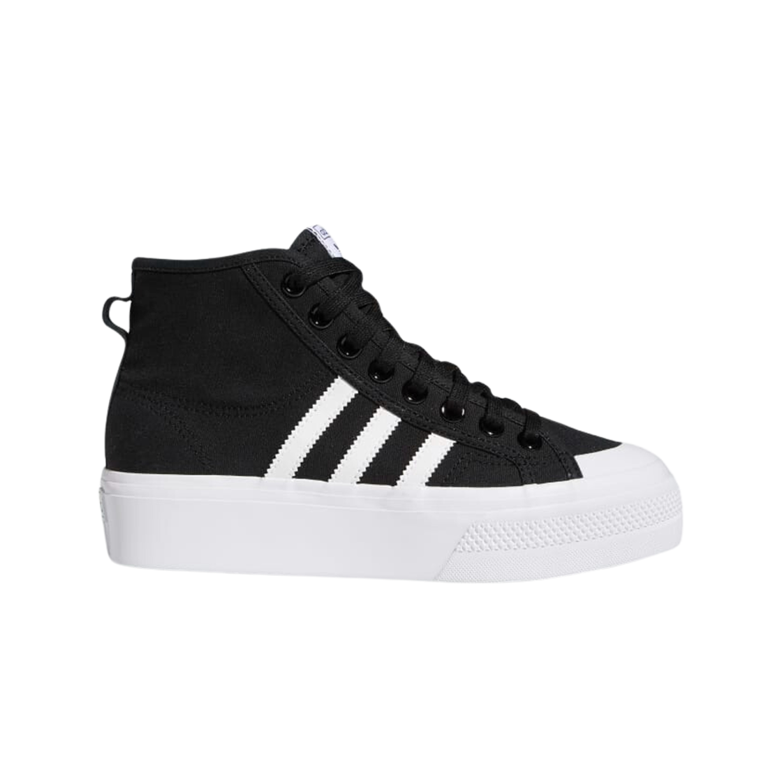 FY2783 (W) Adidas Nizza Platform Mid Core Black Cloud White