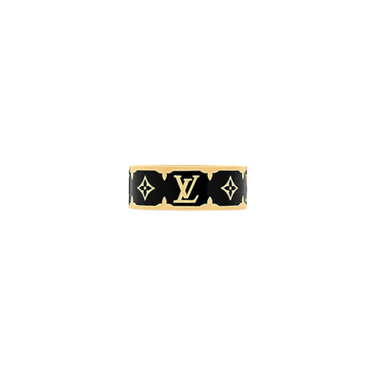 (W) Louis Vuitton Nanogram Enamel Ring S00 Gold