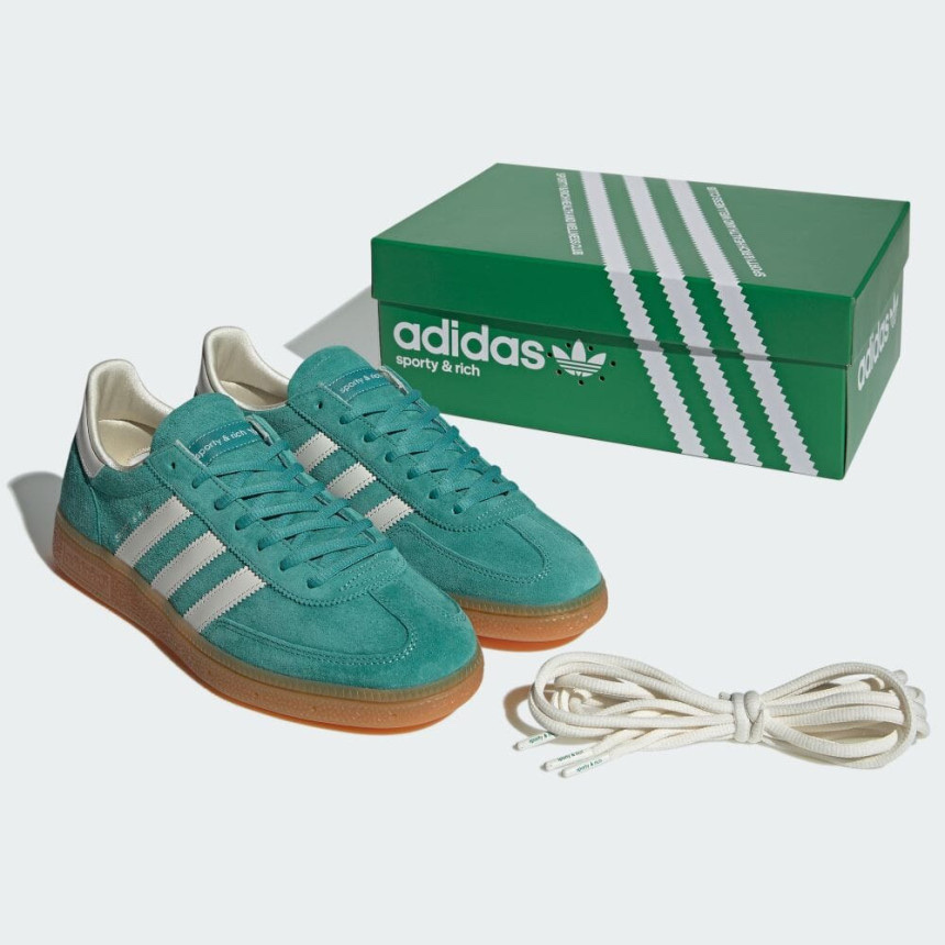 Adidas x Sporty & Rich Spezial Handball Pantone Core White 착용 스타일 - 4