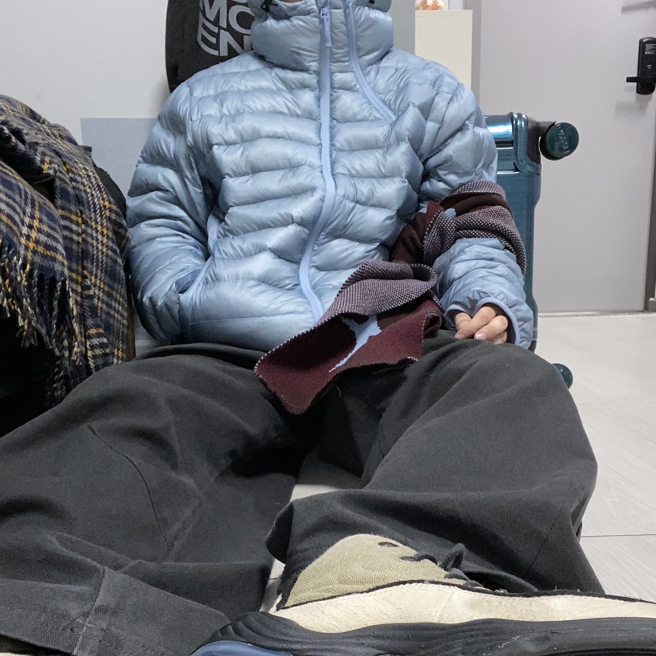 Sansan Gear Suffix Puffer Jacket Sky Blue - 24FW, Nike x Stussy Air Penny II Rattan and Limestone 착용 스타일