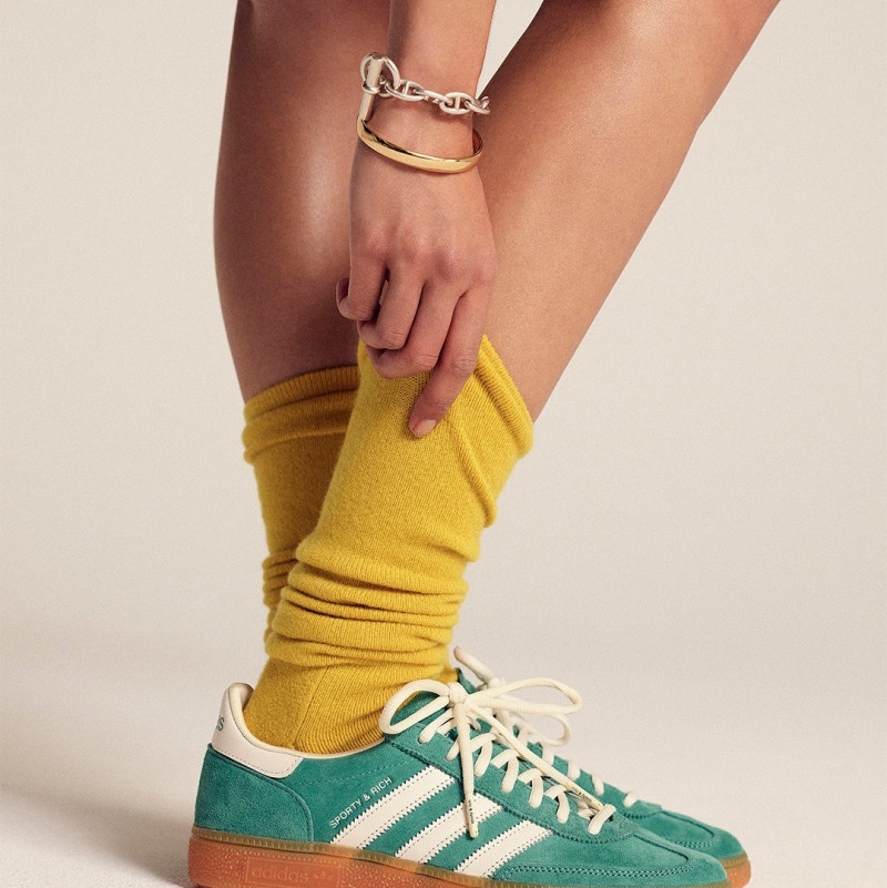 Adidas x Sporty & Rich Spezial Handball Pantone Core White 착용 스타일 - 3
