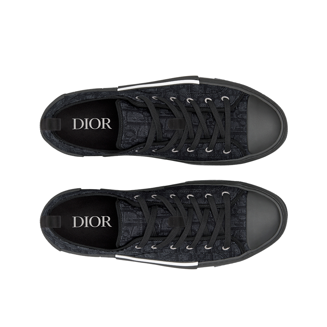 디올 B23 로우탑 스니커즈 디올 오블리크 자카드 블랙(Dior B23 Low-Top Sneakers Dior Oblique Jacquard Black) - 2