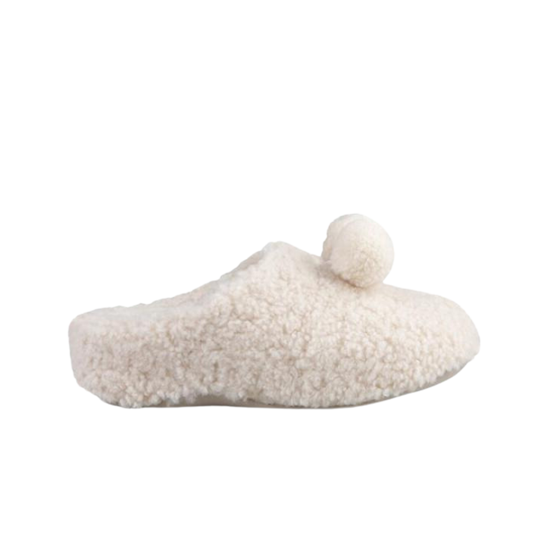(W) 핏플랍 슈브 폼폼 클로그 슬리퍼 아이보리((W) FITFLOP Shuv Pom Pom Clog Slipper Ivory)