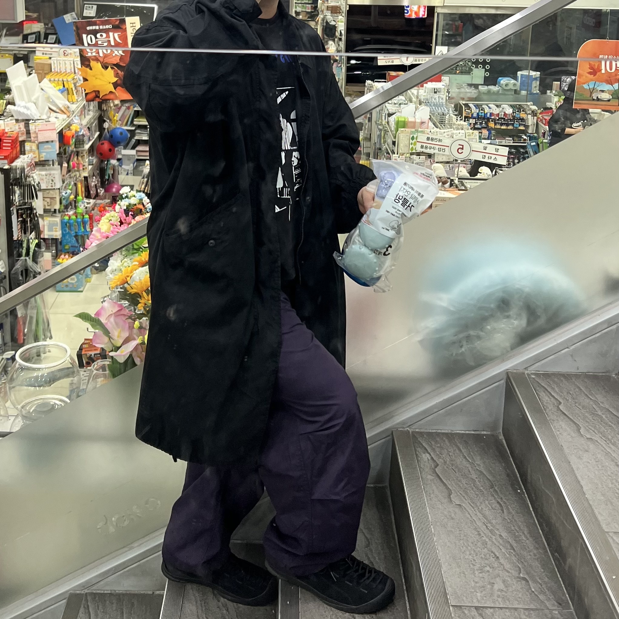 Polyteru Dell Parka Black, Keen Jasper Suede Sneakers Black 착용 스타일