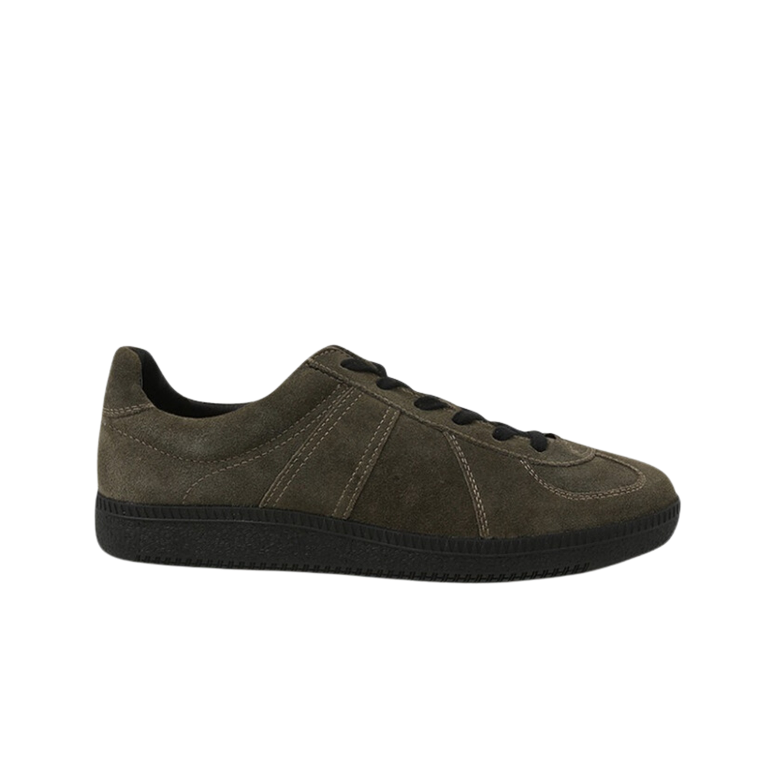 슈펜 레더 V2 스웨이드 독일군 스니커즈 카키(Shoopen Leather V2 Suede German Army Sneakers Khaki)