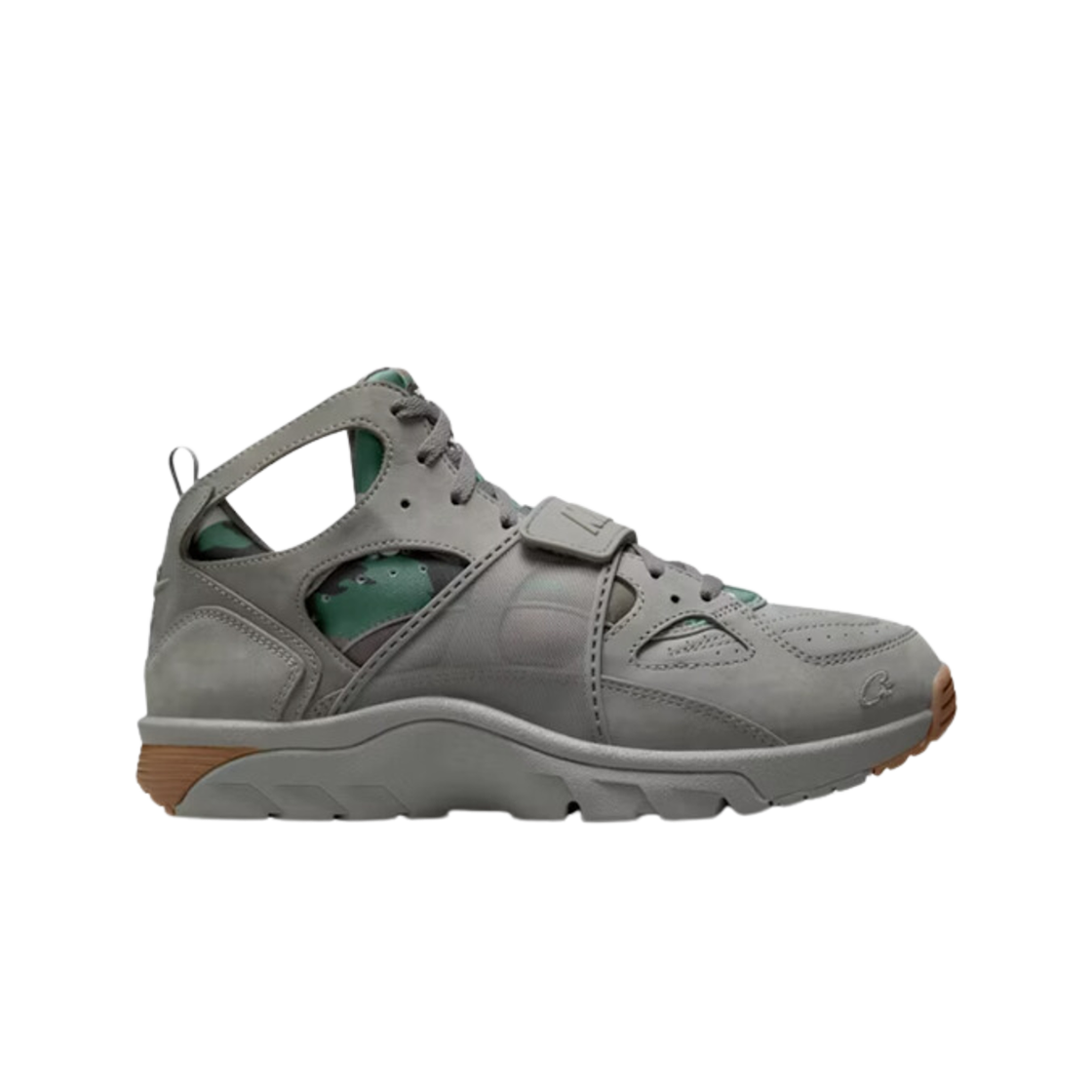 나이키 x 코르테이즈 에어 트레이너 허라치 플랫 퓨터 검 미디엄(Nike x Corteiz Air Trainer Huarache Flat Pewter Gum Medium)