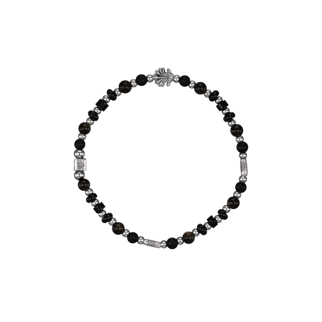 스쿠도 쉘 옵시디언 카렌 비즈 브레슬릿(Scudo Shell Obsidian Karen Beads Bracelet)
