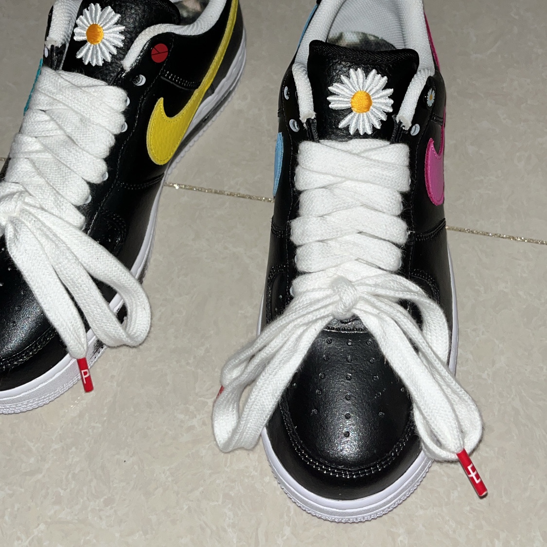 Nike x Peaceminusone Air Force 1 Low Para-Noise 3.0 Black and Multicolor 착용 스타일 - 1