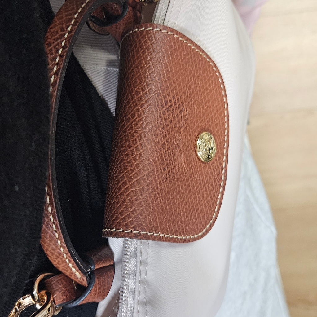 Longchamp Le Pliage Original Handle Pouch Paper 착용 스타일 - 5