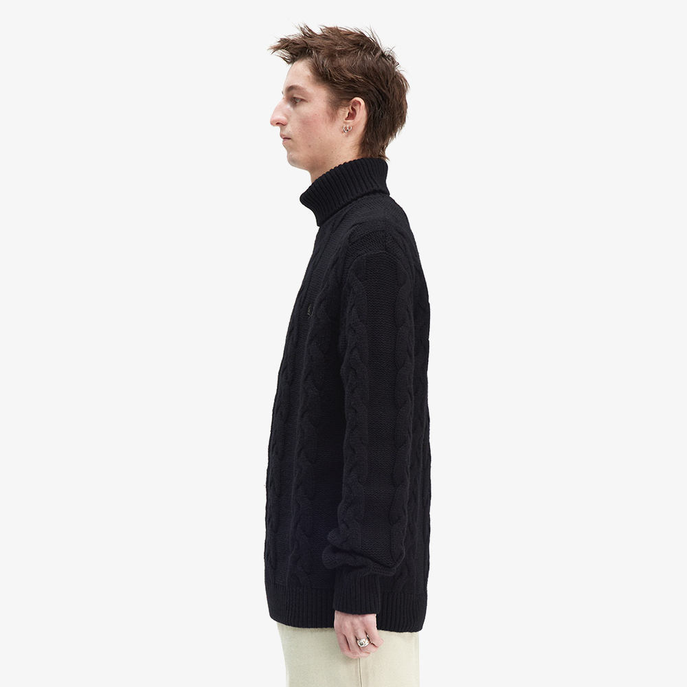 프레드페리 청키 케이블 니트 롤 넥 니트 블랙(Fred Perry Chunky Cable Knit Roll Neck Knit Black) - 3