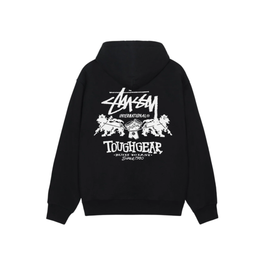 스투시 펠트 패치 니트 후드 블랙 | Stussy | KREAM