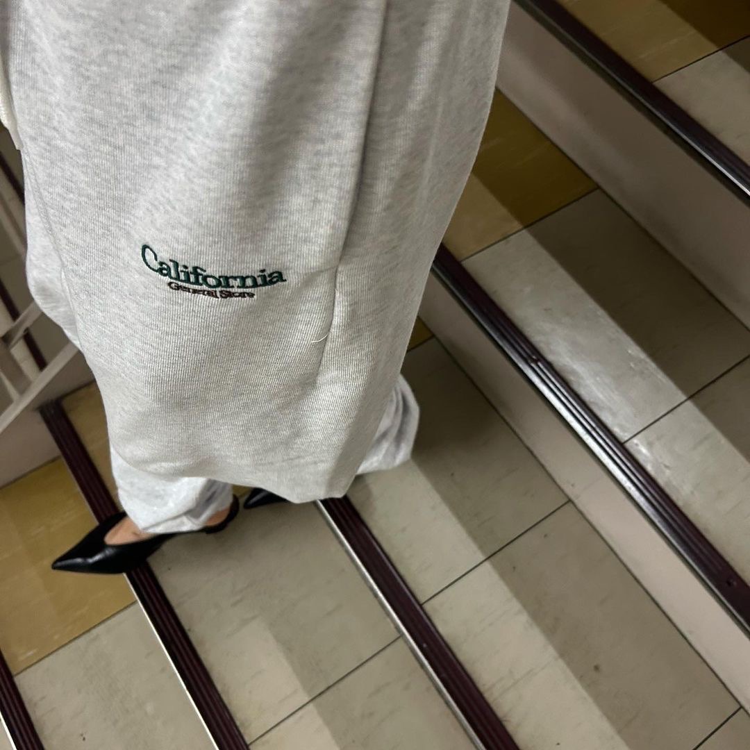 [KREAM 단독] California General Store Organic Sweat Easy Pants Light Gray - 24FW 착용 스타일 - 2