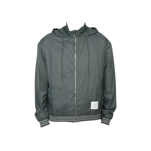 Thom Browne Ripstop Oversized Zip-Up Jacket Grey