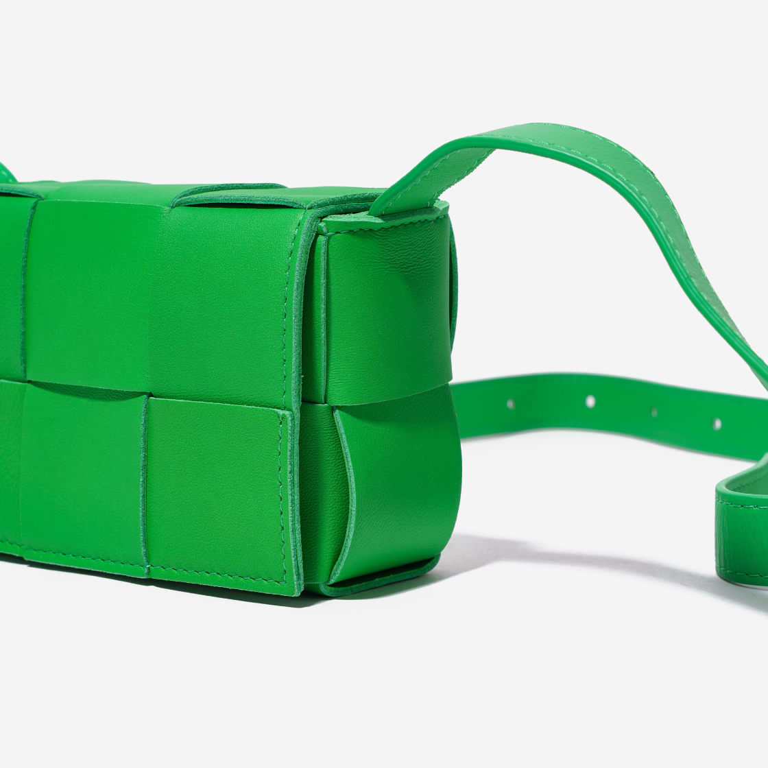 666688VMAY13722 Bottega Veneta Mini Leather Cassette Parakeet - #4
