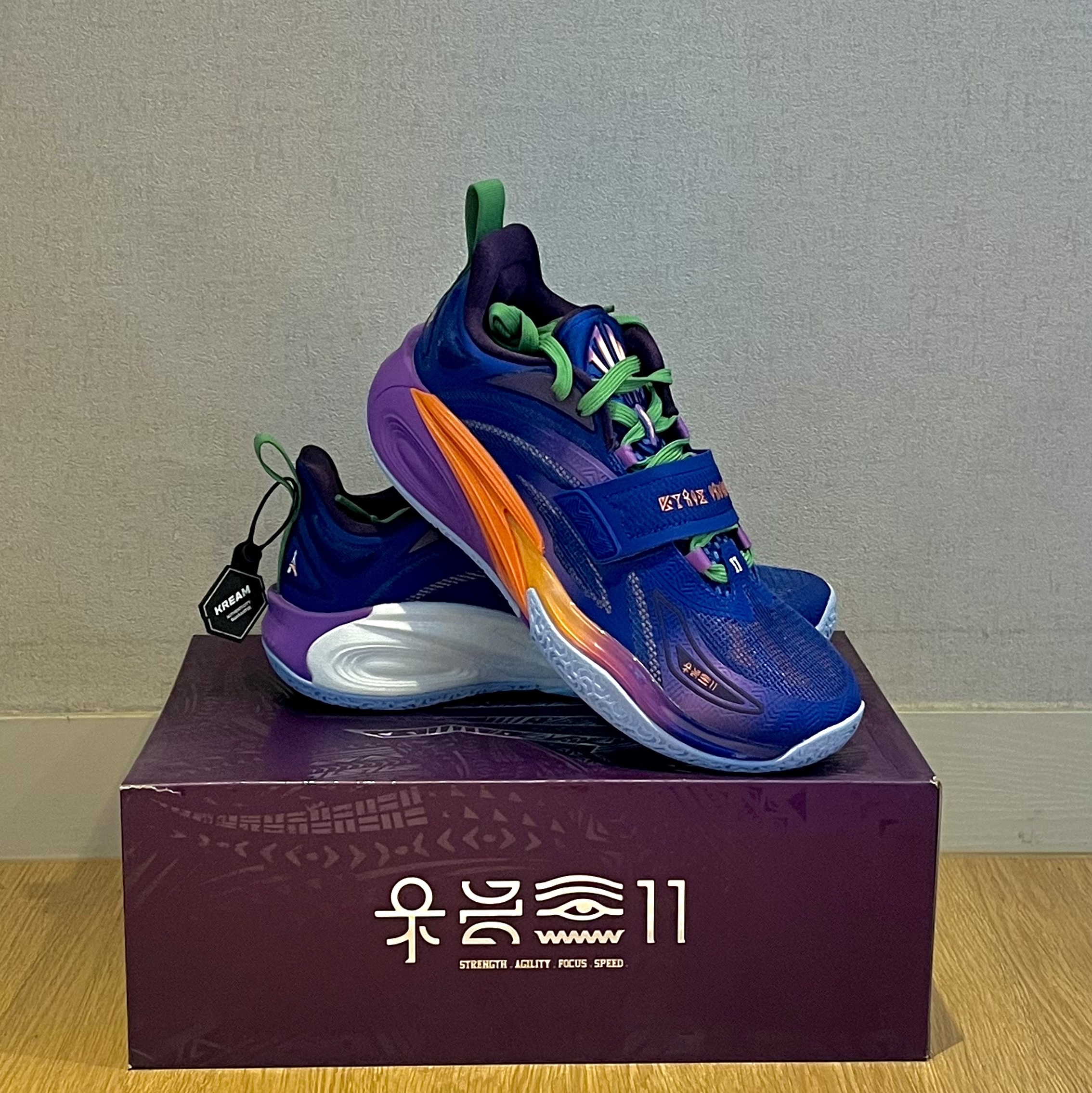 Anta Kai 1 Iris Blue Purple 착용 스타일