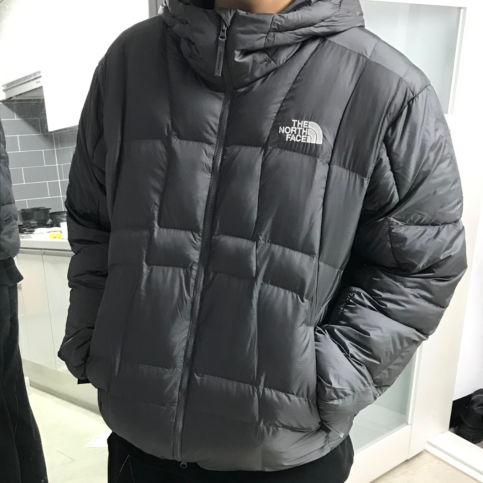 The North Face White Label Wave LT On Ball Jacket Gray 착용 스타일 - 1